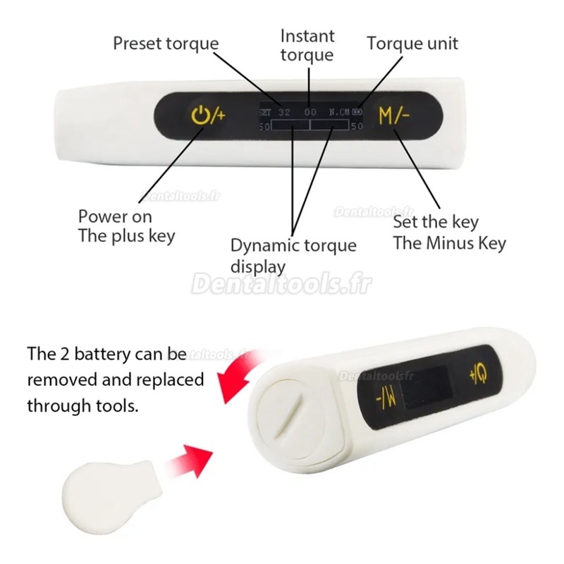 Kit de clé dynamométrique universelle pour Implant dentaire électrique avec 16 tournevis